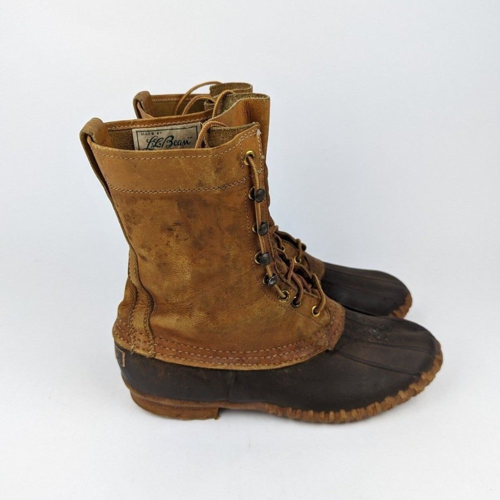 1950s L.L. Bean Men's 9M Maine Hunting Winter Duck Boots Made In USA 8" Rare VTG